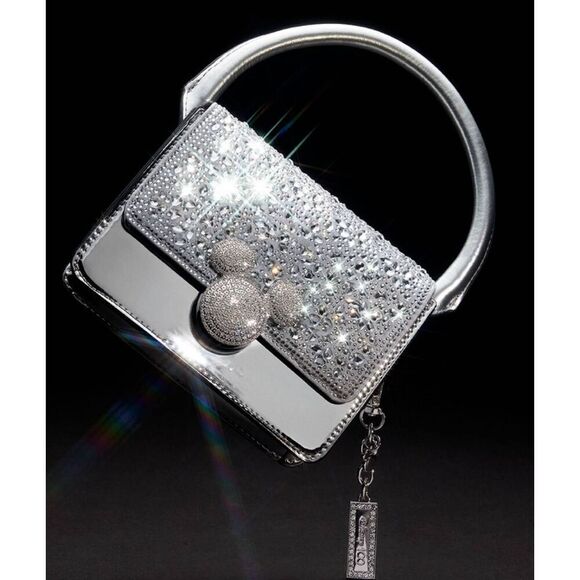 NWT~Disney x Aldo Silver Glitter Mickey Mouse Handbag~100th Anniversary  Edition - Picture 8 of 8